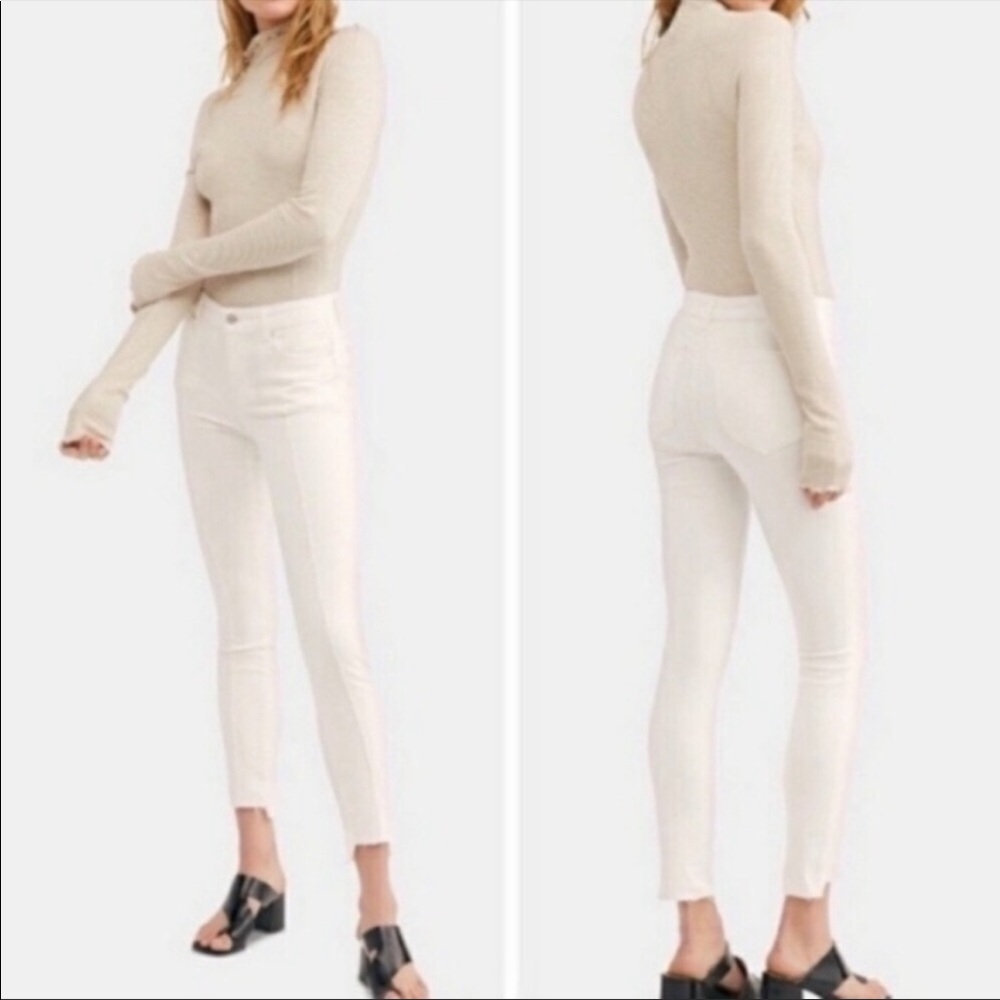NWT Free People Step Hem Pintuck Skinny Jeans Sz30